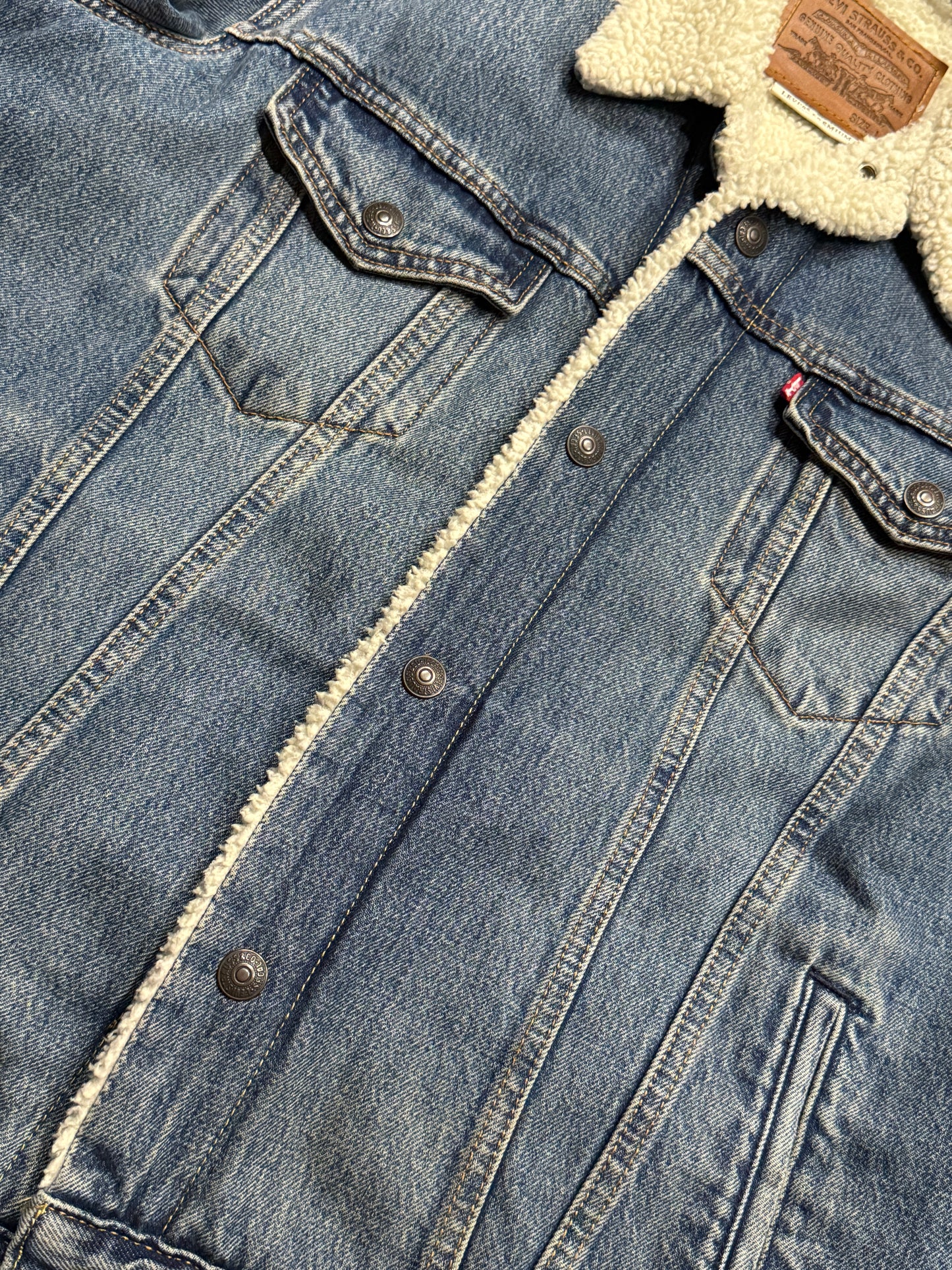Kurtka ocieplana sherpan Levis denim