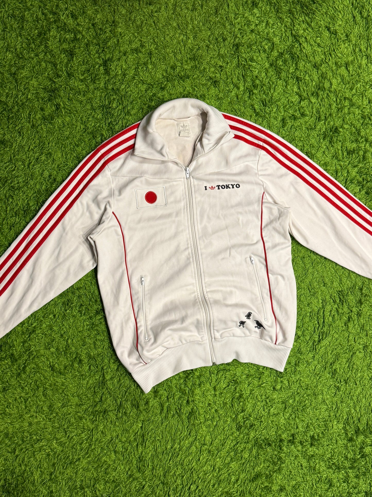 Bluza rozpinana biała Adidas Originals Firebird y2k rare