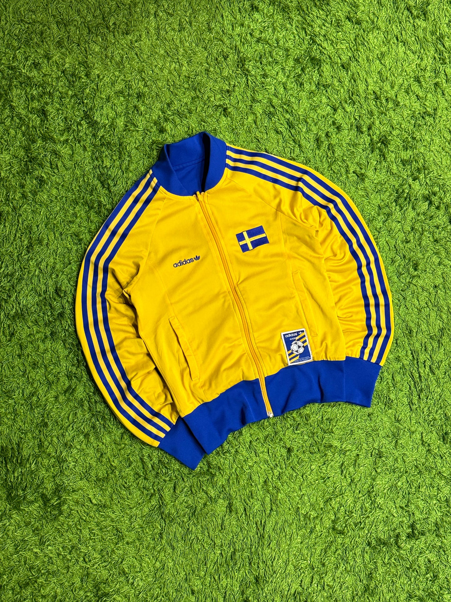 Bluza rozpinana żółta Adidas Originals Firebird rare