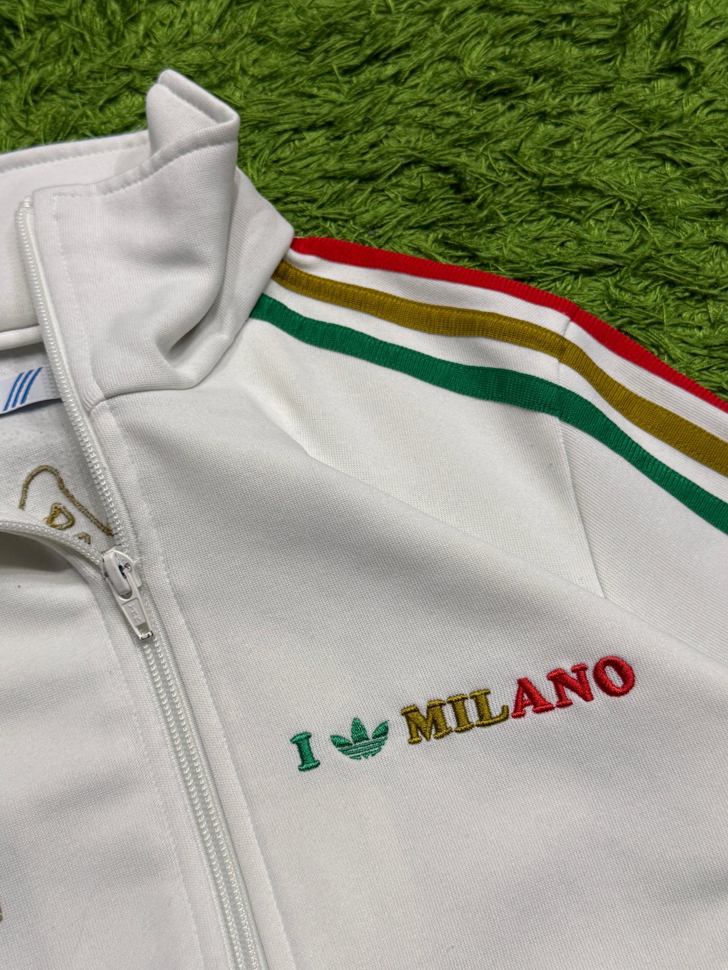 Bluza rozpinana biała Adidas Originals Firebird y2k rare