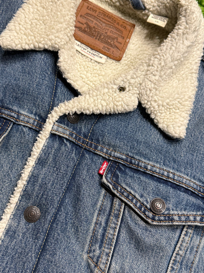 Kurtka ocieplana sherpan Levis denim