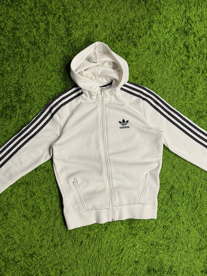Bluza rozpinana z kapturem biała Adidas Originals Firebird
