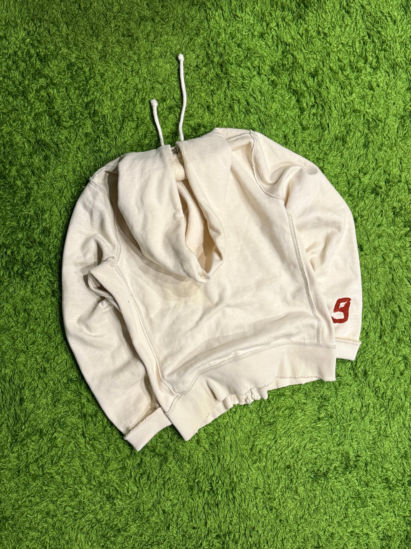 Bluza beżowa Abercrombie & Fitch y2k hoodie