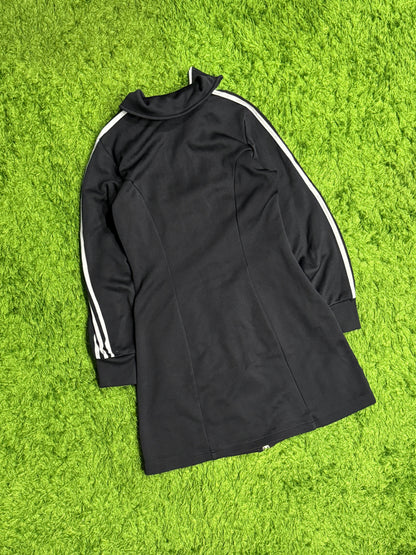 Sukienka sportowa czarna Adidas Originals long track jacket y2k 2000s