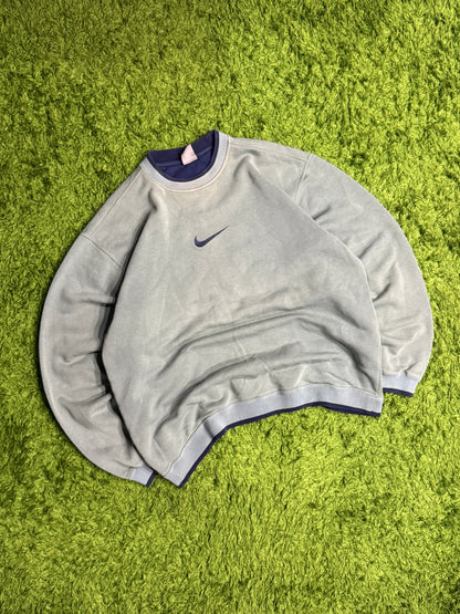 Bluza vintage Nike center swoosh logo y2k baggy