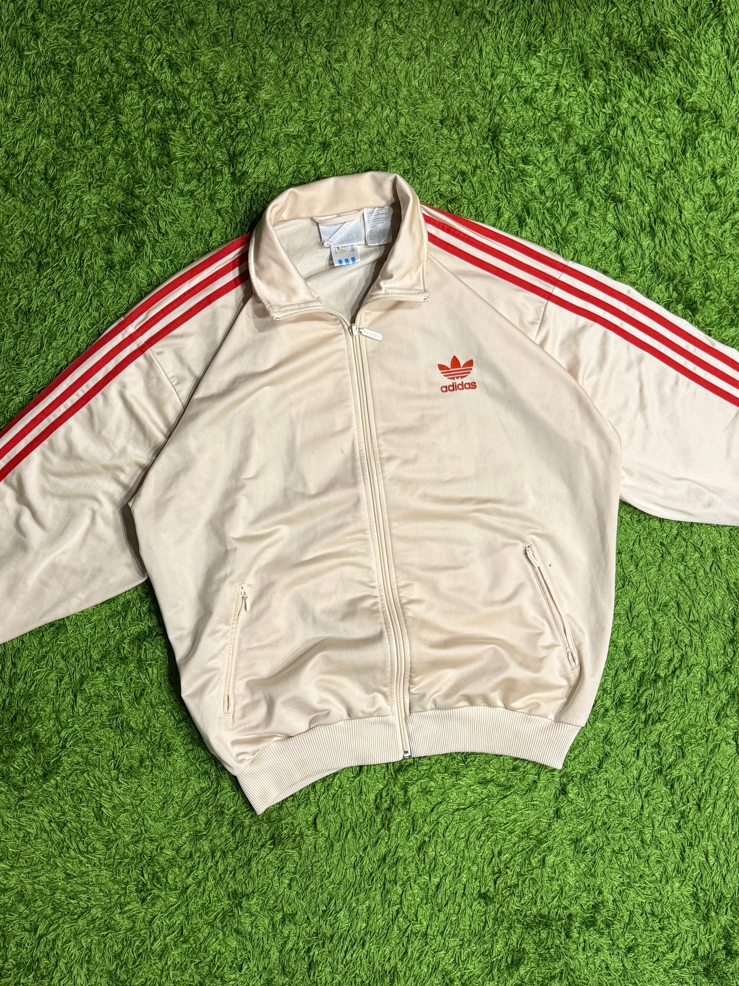 Bluza rozpinana kremowa Adidas Originals Firebird 90s