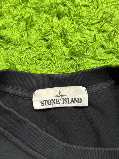 Czarna bluza Stone Island z patką