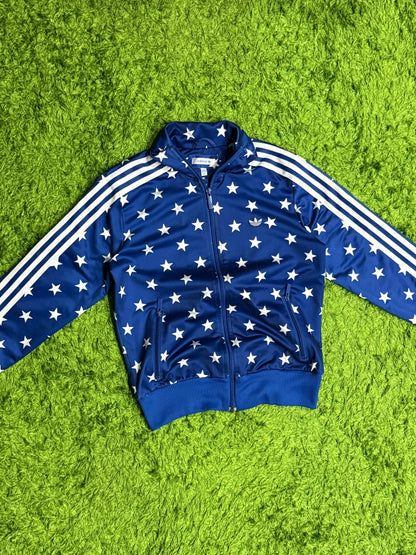 Bluza rozpinana granatowa w gwiazdki Adidas Originals Firebird