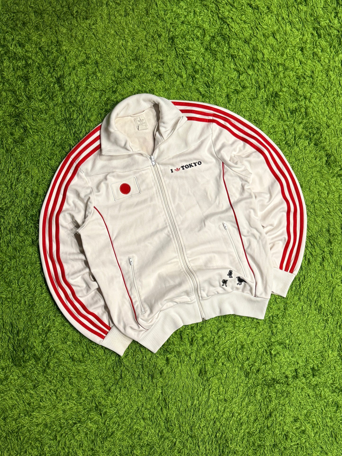 Bluza rozpinana biała Adidas Originals Firebird y2k rare