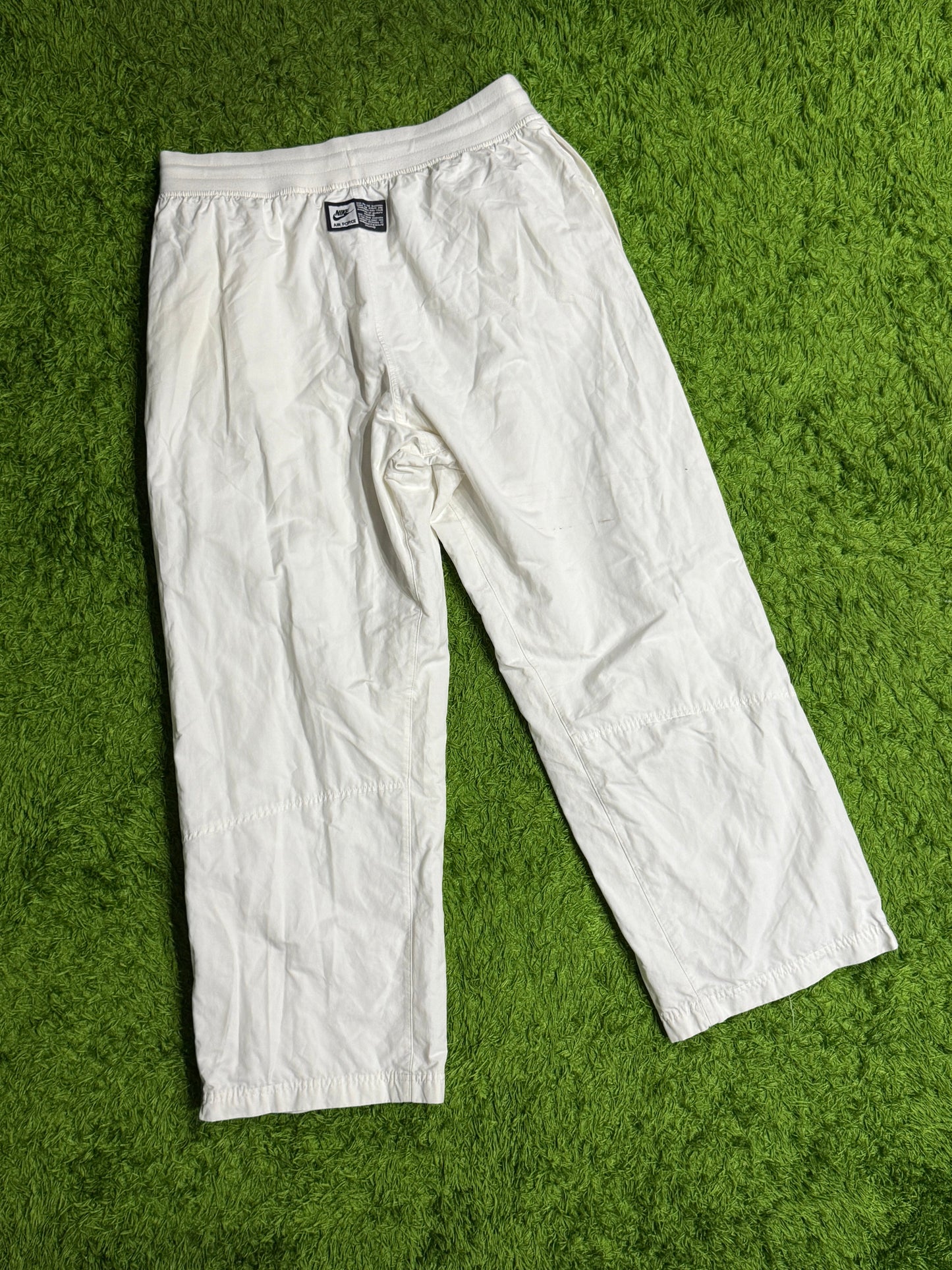Spodnie ortalionowe białe Nike Air Force baggy track pants