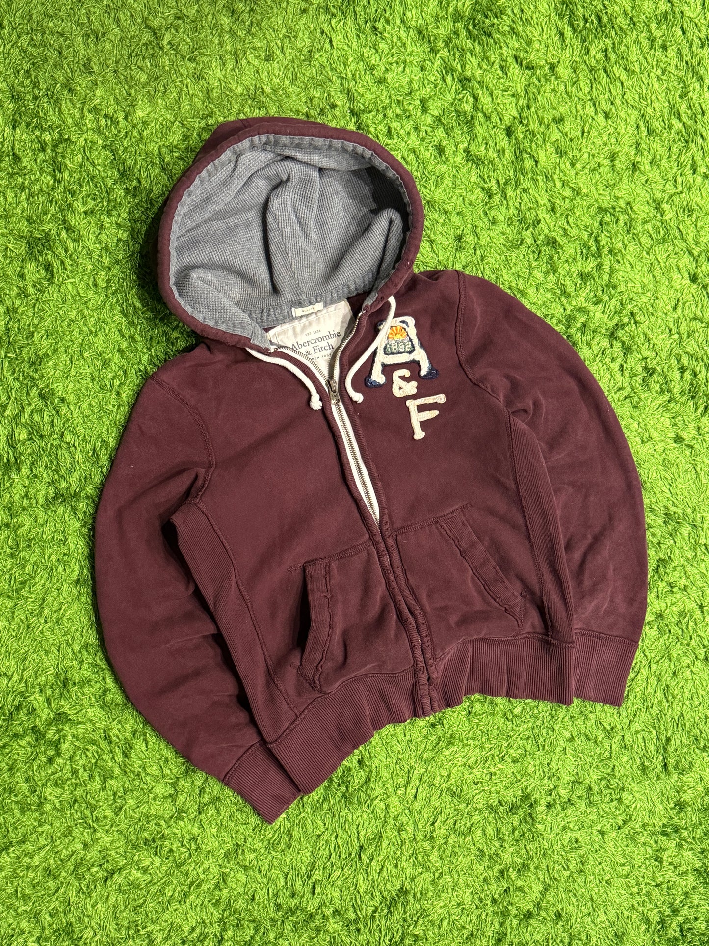 Bluza bordowa Abercrombie & Fitch y2k