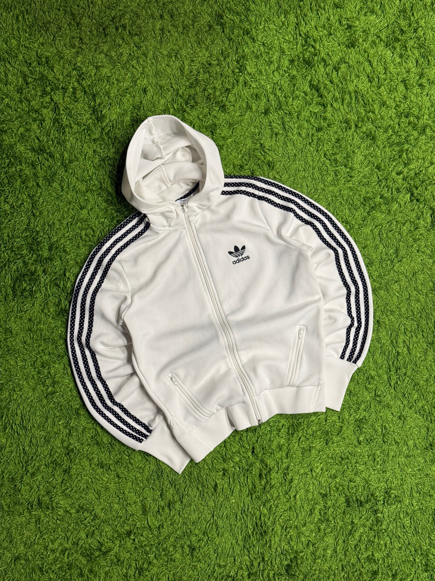 Bluza rozpinana z kapturem biała Adidas Originals Firebird