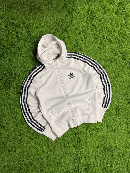 Bluza rozpinana z kapturem biała Adidas Originals Firebird